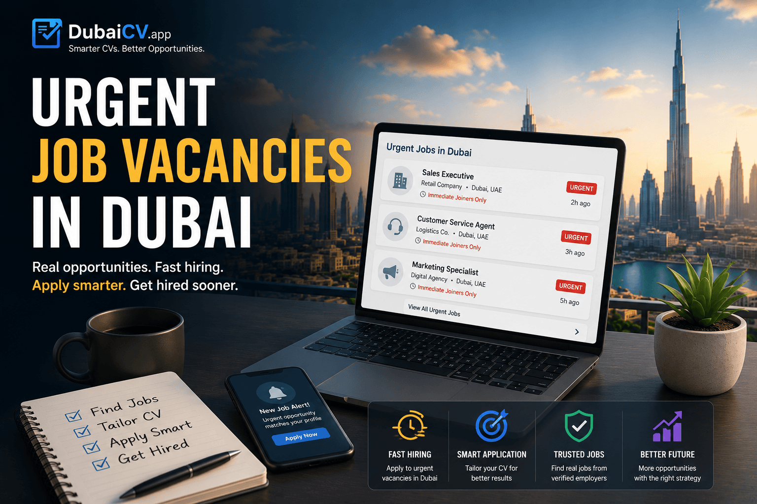Urgent Job Vacancies in Dubai 2026: How to Find Real Jobs Fast — dubaicv.app